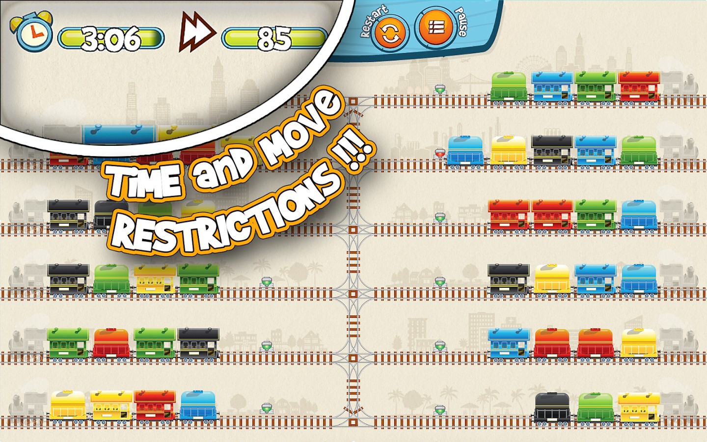 Train Mix a challenging railway puzzle game