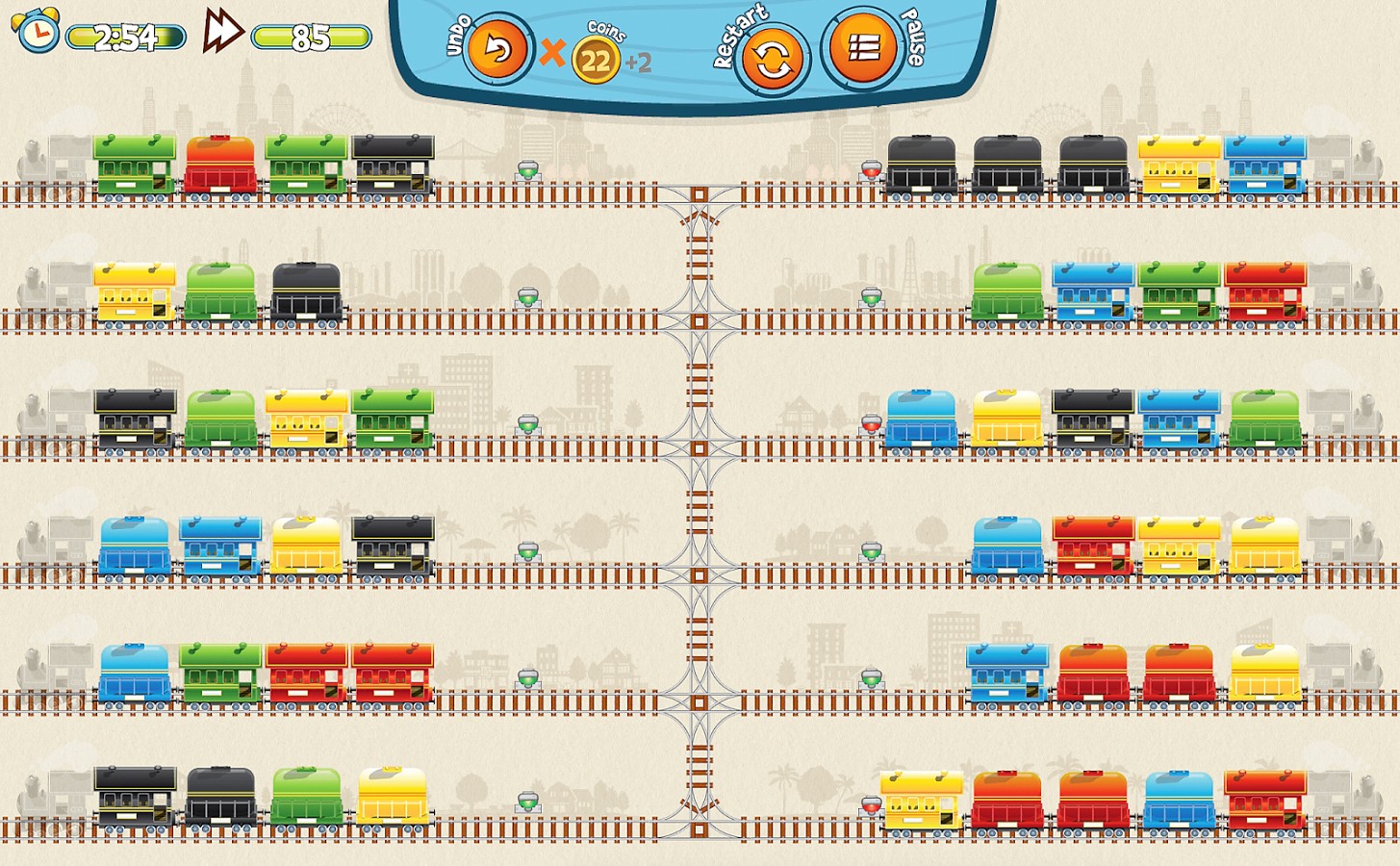 Train Mix a challenging railway puzzle game