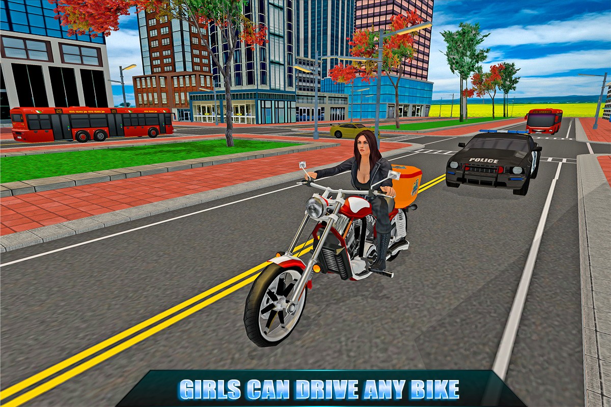 Biker Girl Cargo Delivery
