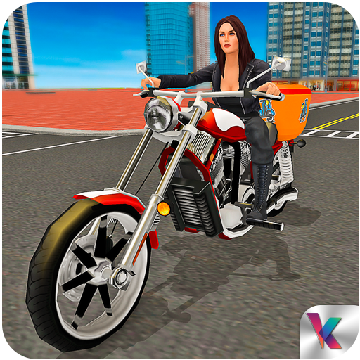 Biker Girl Cargo Delivery