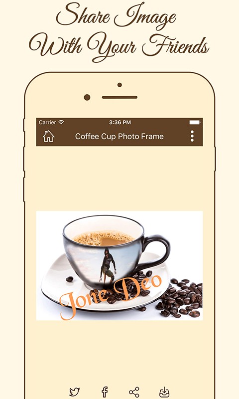 Coffee Cup Photo Frame Maker