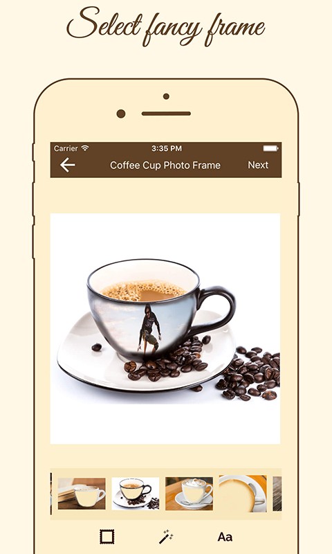 Coffee Cup Photo Frame Maker