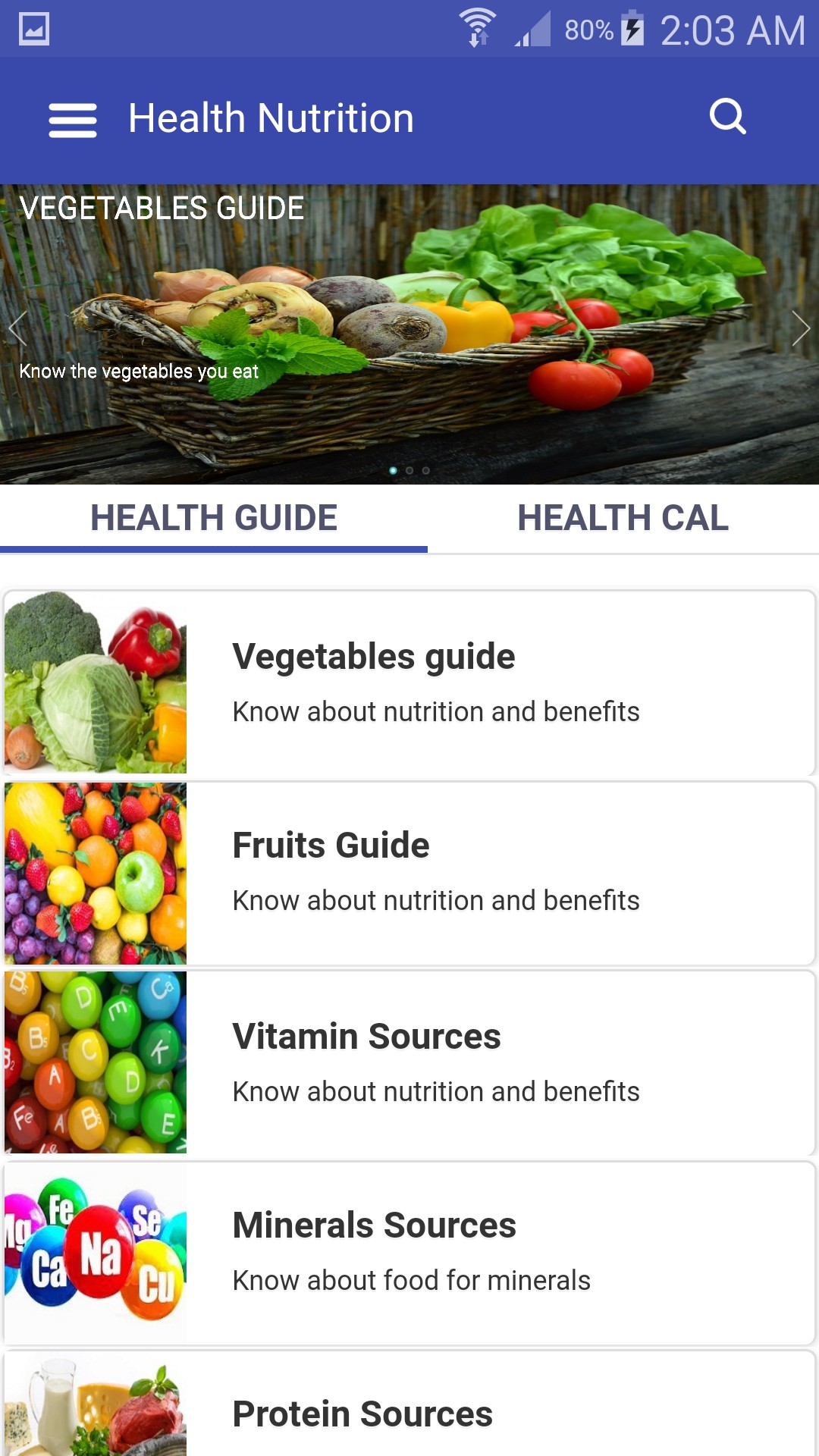 Health Nutrition App