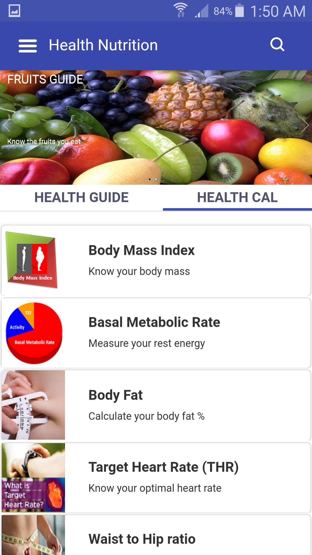 Health Nutrition App
