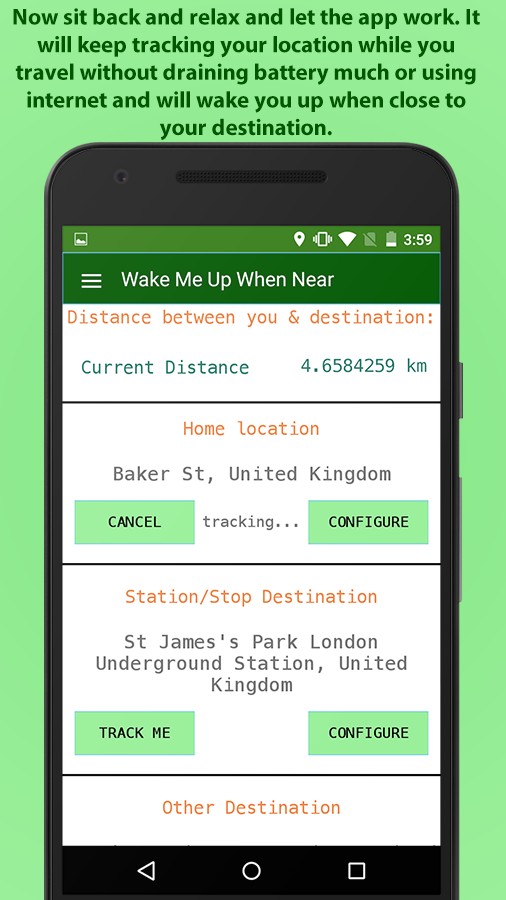 Wakemeupnear - Travel Alarm App