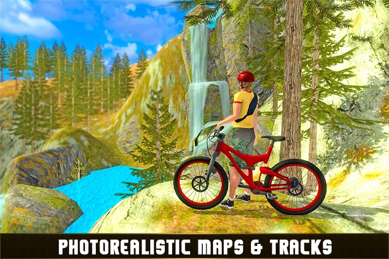 Downhill Offroad Bicycle Rider