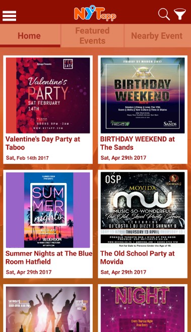 Nytapp: Find Nightlife Events