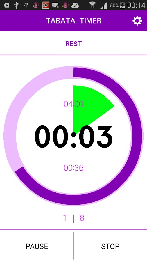 Tabata timer with music