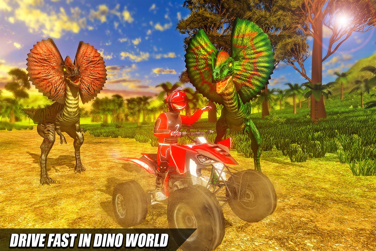 Dino World Quad Bike Race - Jurassic Adventure