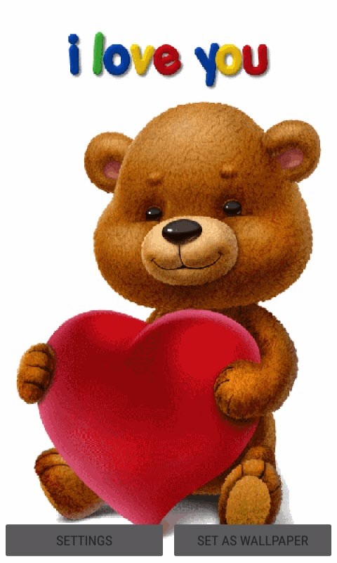 Teddy Heart Live Wallpaper