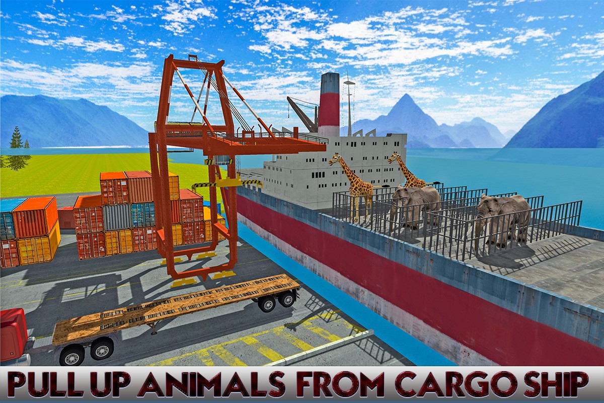 Truck & Crane Sim: Animal Cargo Ship