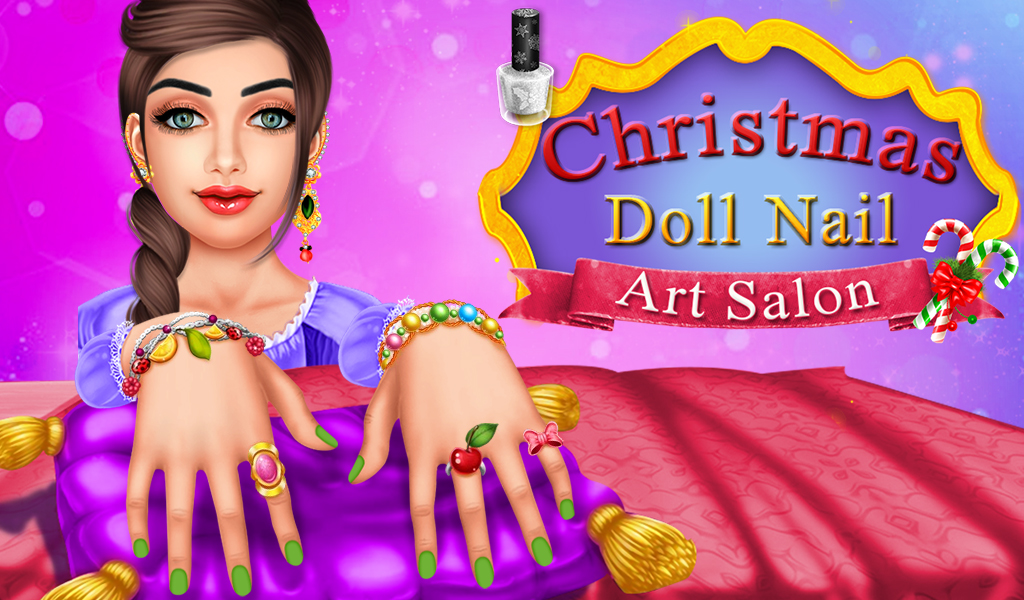 Christmas Doll Nail Art Salon