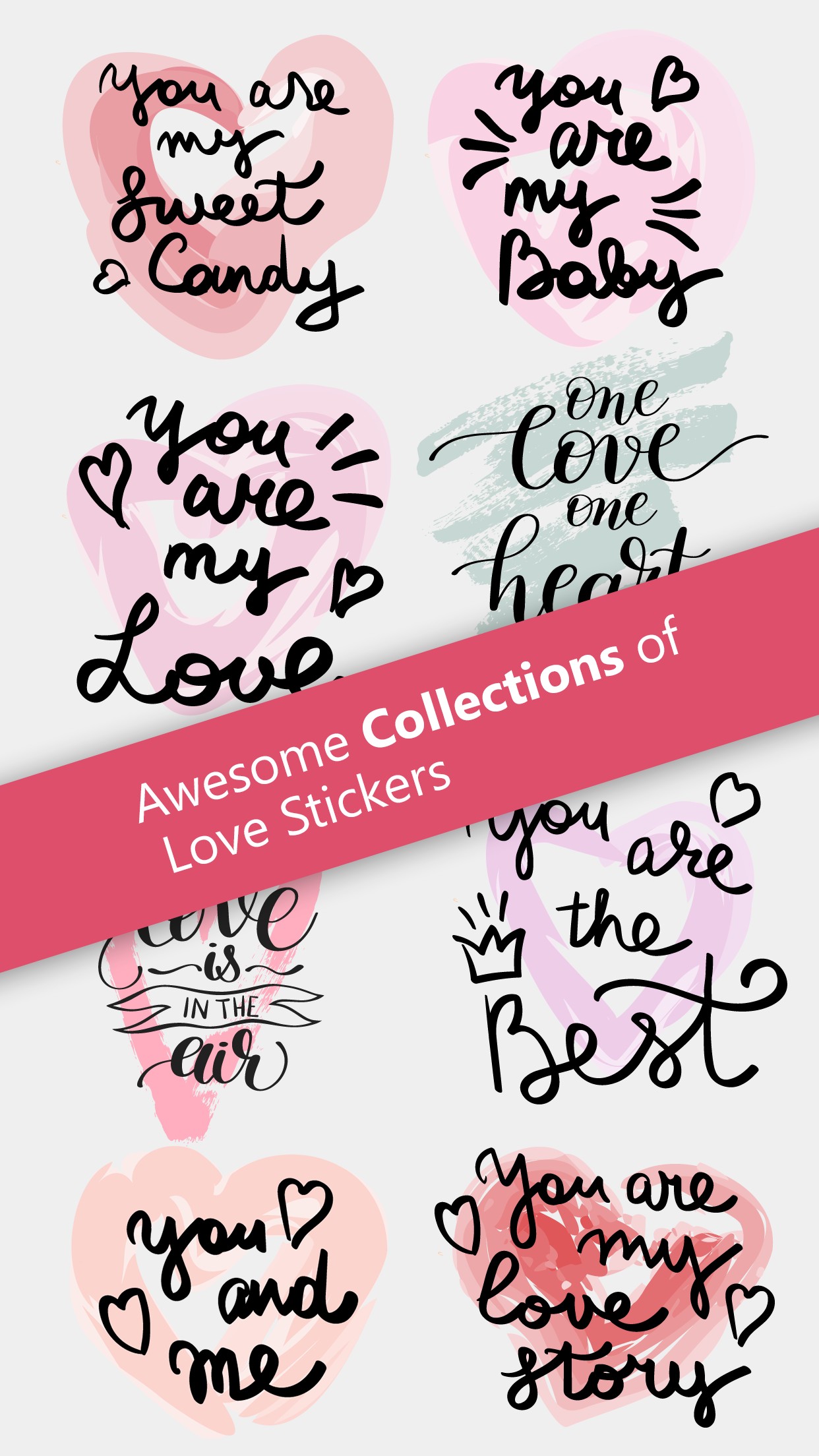 Love In Air Kisses Stickers for iMessage