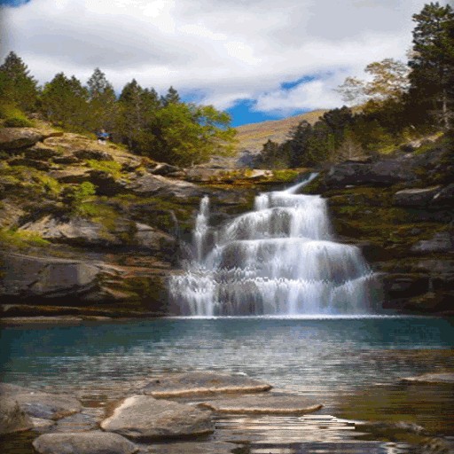 Mountain Nature Waterfall LWP