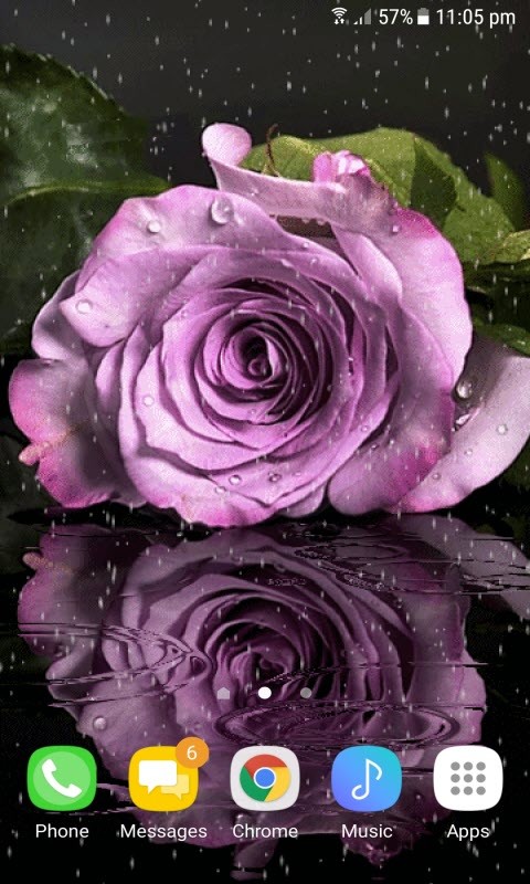 Purple Rainy Flower LWP