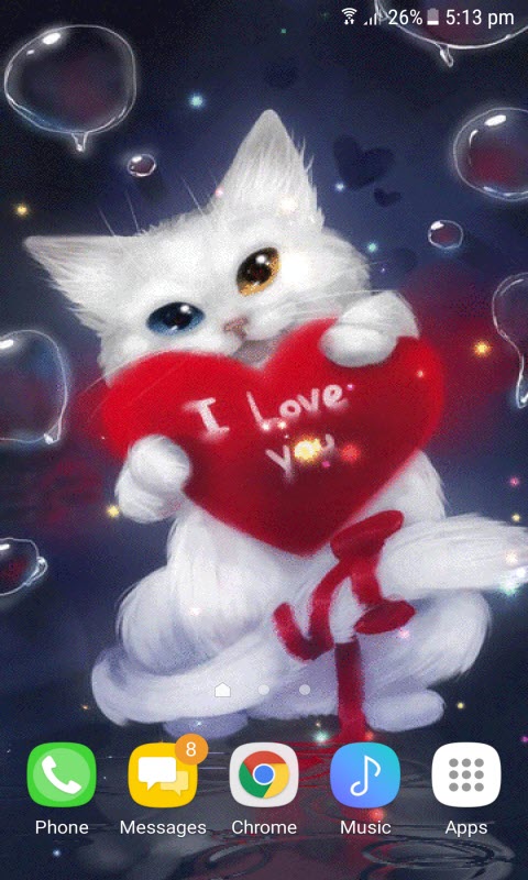 Red Heart Cat LWP