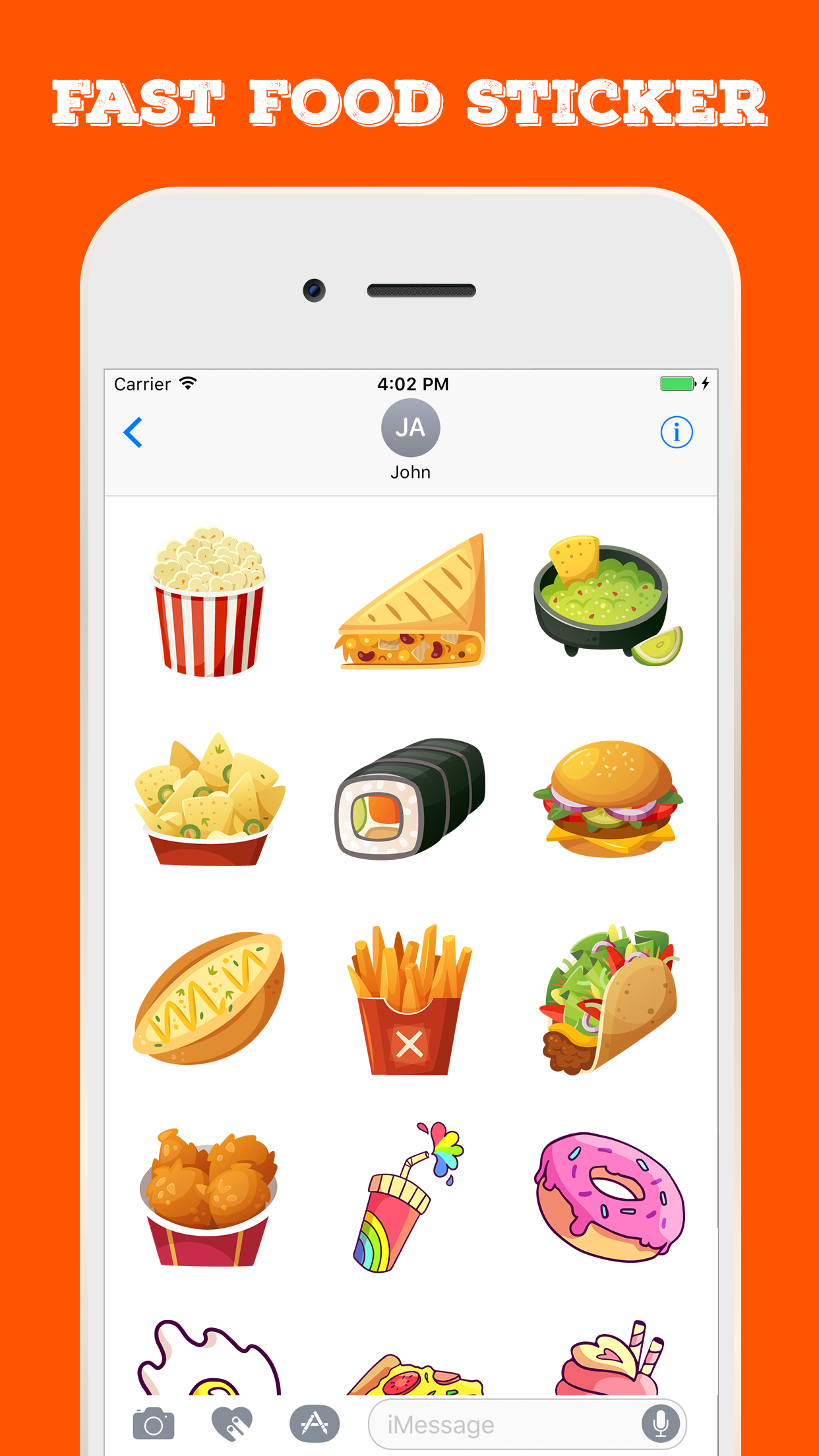 Fast Food Stickers For iMessage