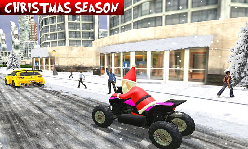 ATV Quad Bike Taxi: Crazy Santa