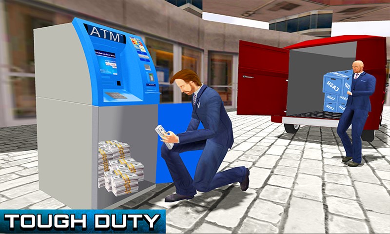 Money Transit in Bank Security Van