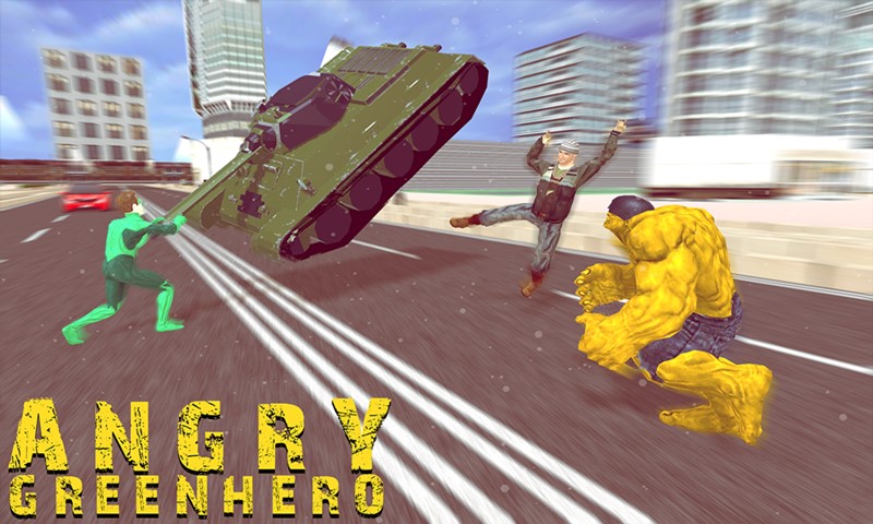 Super Hero Green Man Battle Simulator