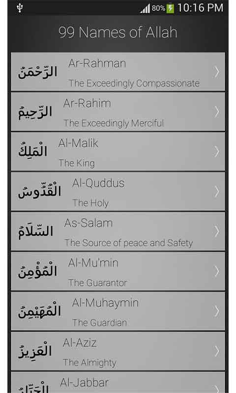 99 Names Of Allah