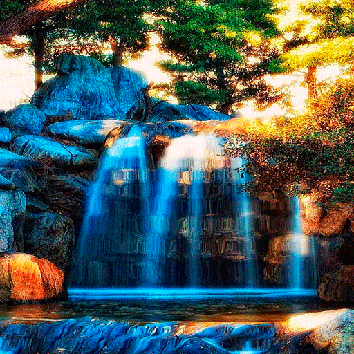 Blue Waterfall Mountain LWP