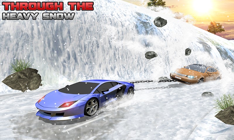 Chained Vehicles Driving simulator: Snow Tracks