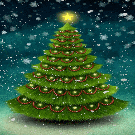 Snowy Christmas Tree LWP