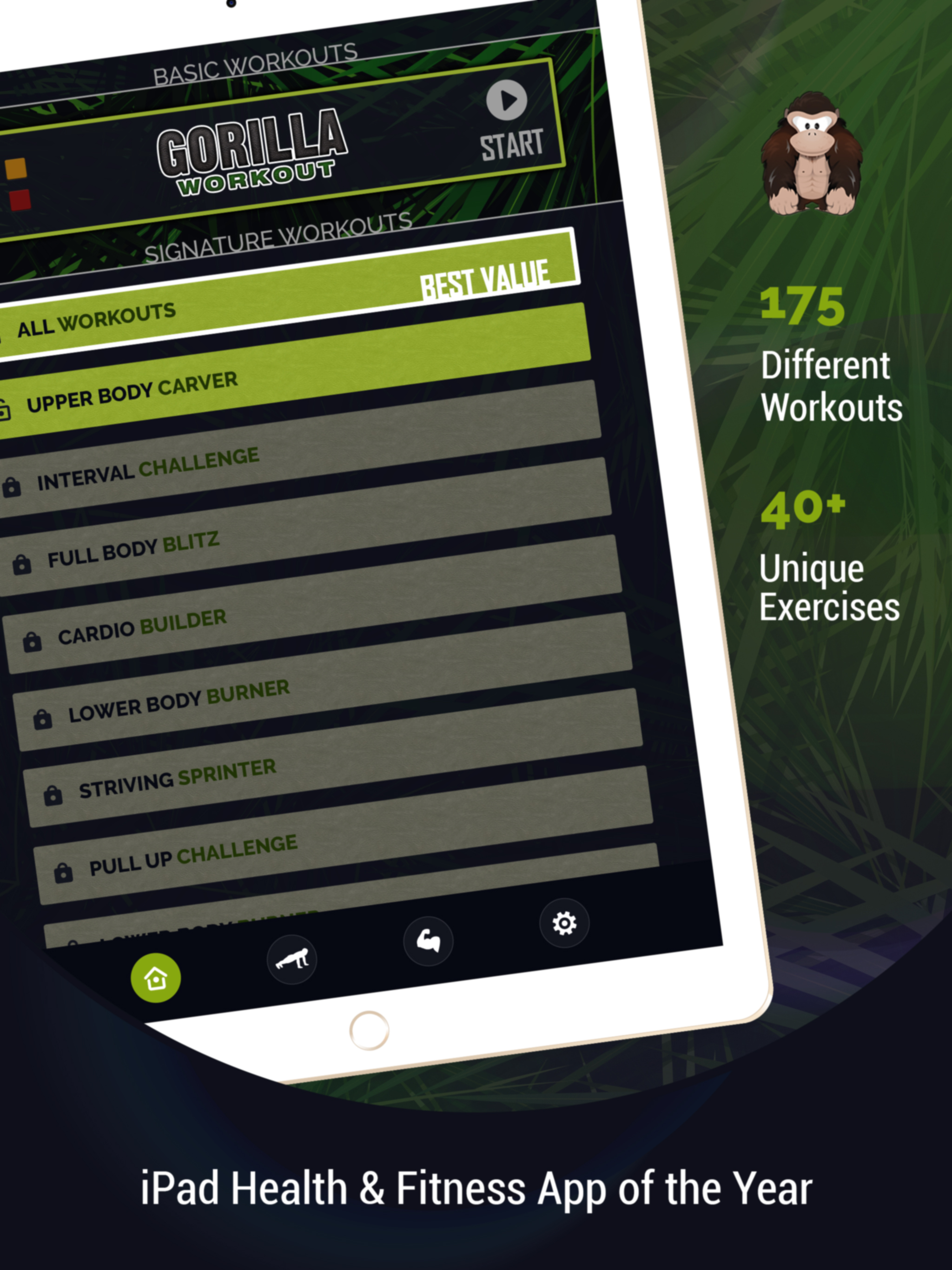  Gorilla Workout App for push your ABS