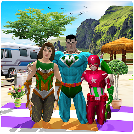 Virtual Superhero Family Holiday Camping