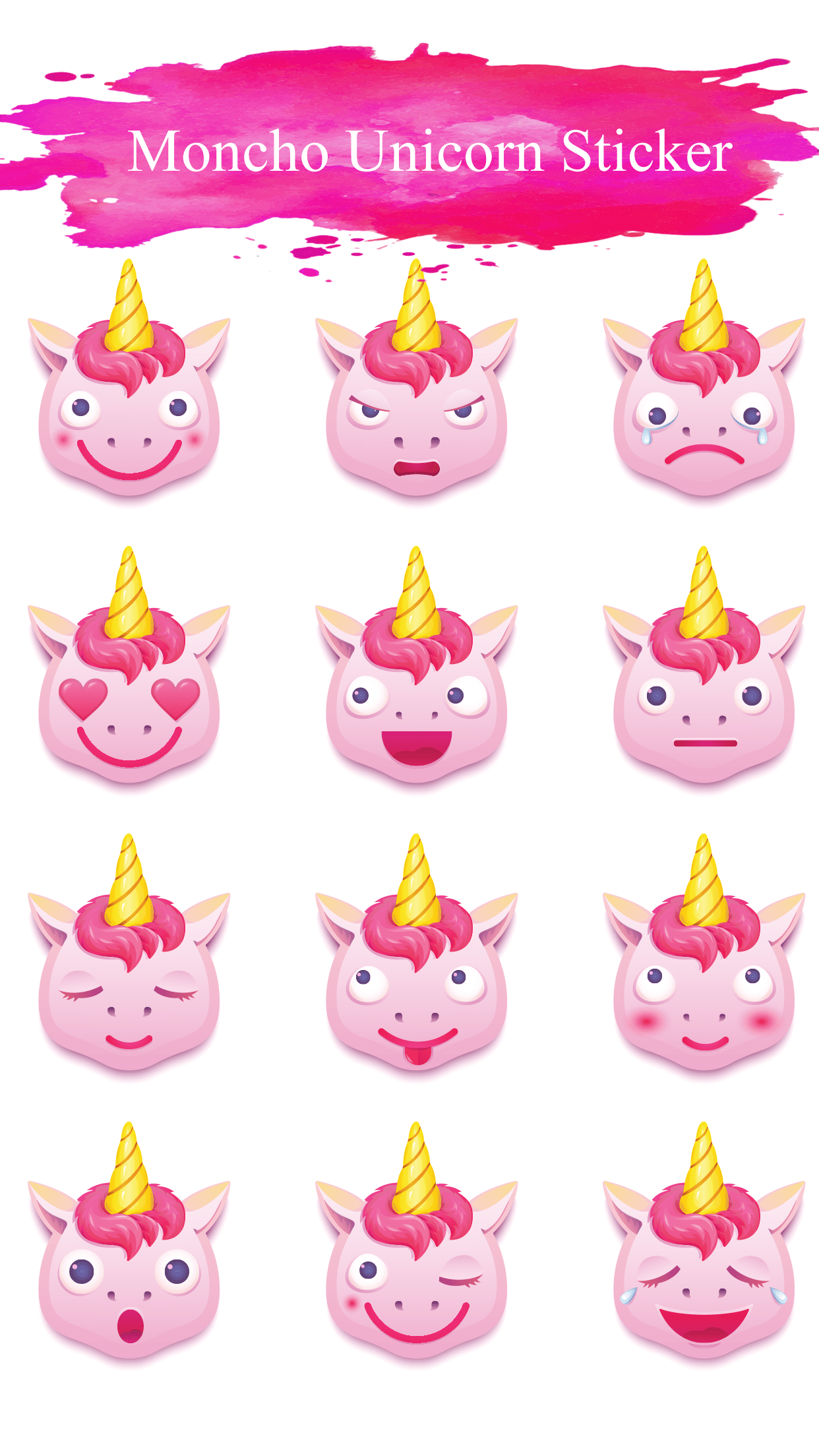 Feelings Unicorn Stickers