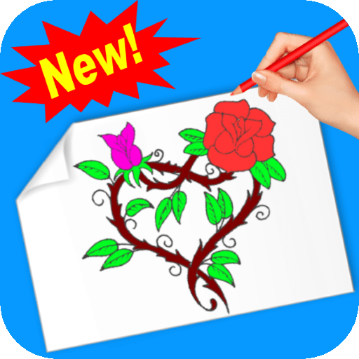 Drawing and coloring my roses