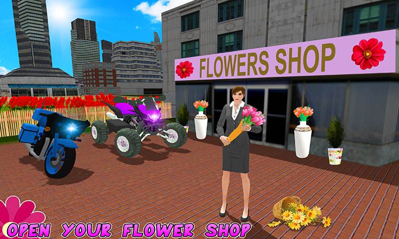 Flower Delivery Bike Simulator