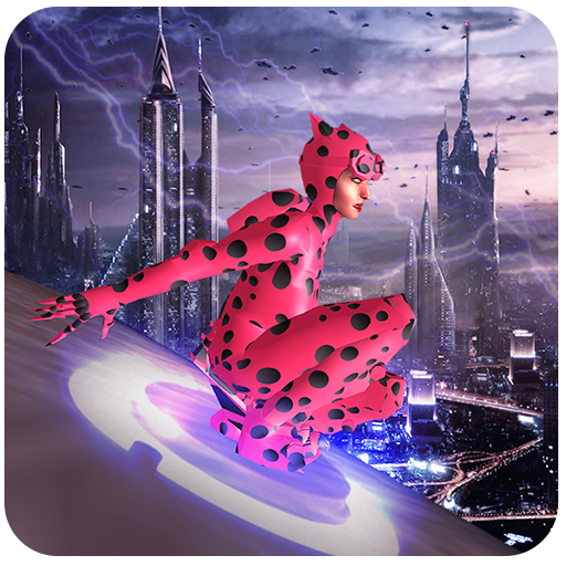 Flying Lady Bug City Crime Battle