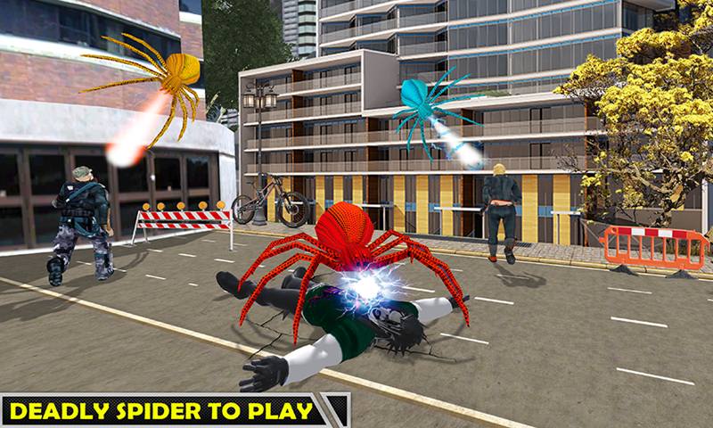 Multi Spider Heroine Vs Super Villain Crime Battle