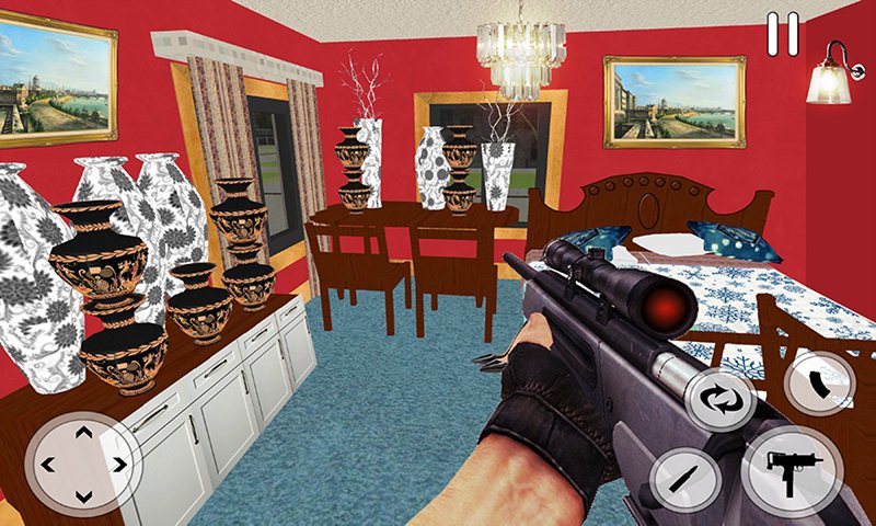 Destroy House Interiors Shooting Simulator