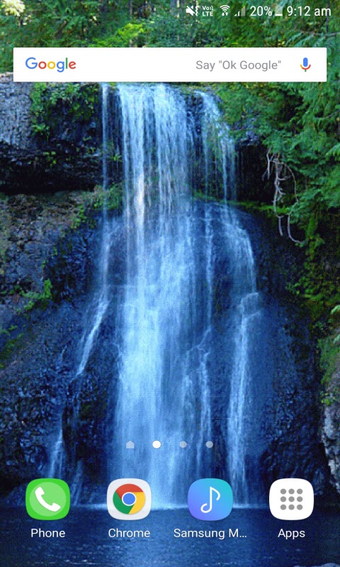 Nature Blue Waterfall LWP