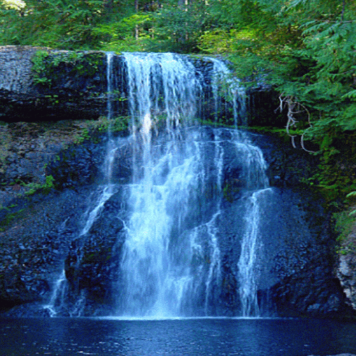 Nature Blue Waterfall LWP