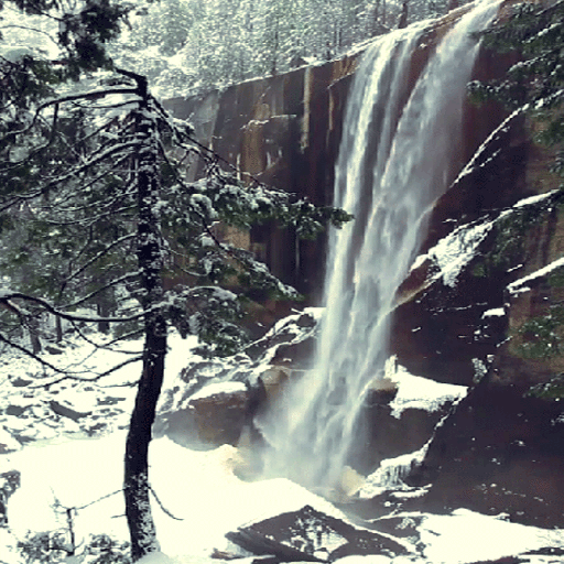 Nature Icy Waterfall LWP