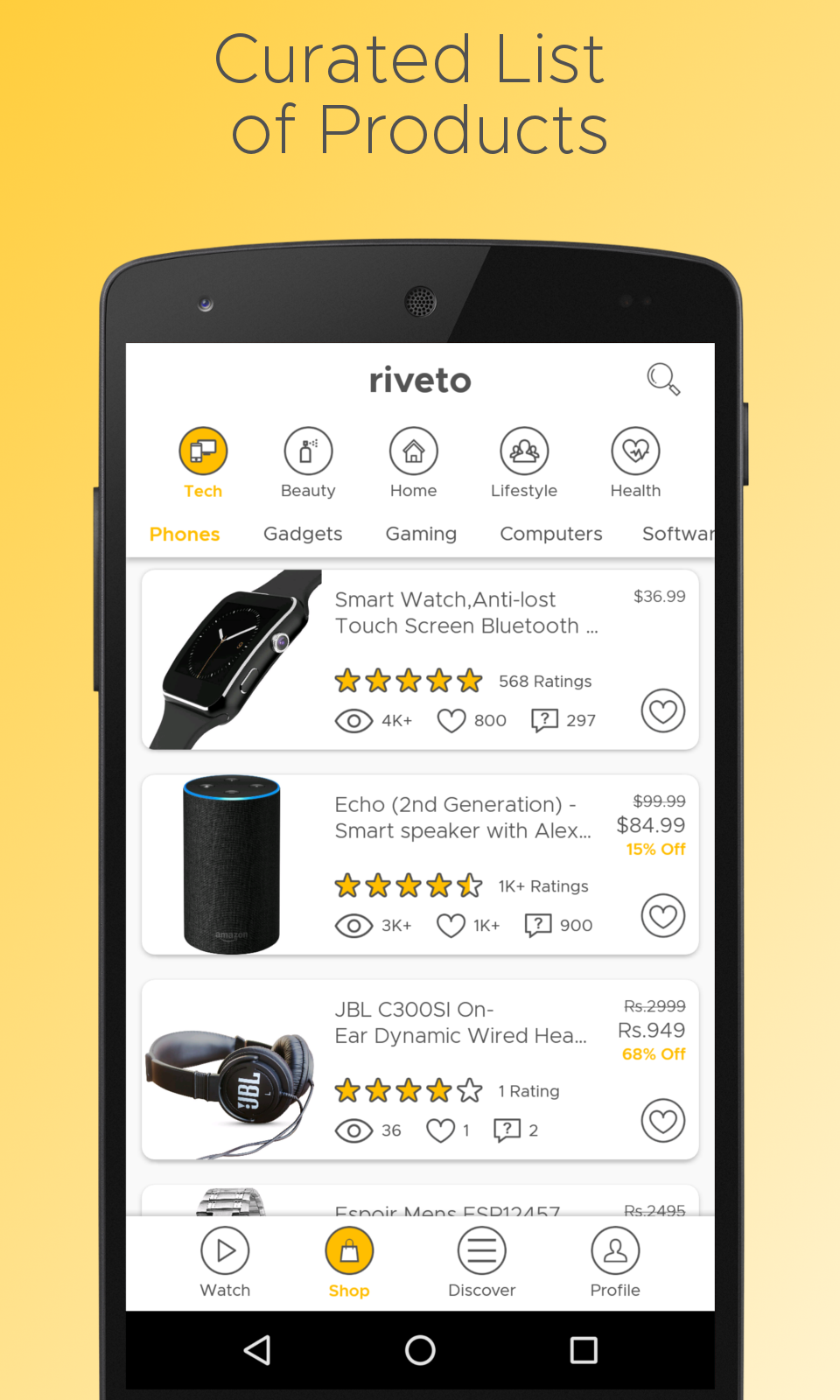 Riveto - Watch, Discover, Shop