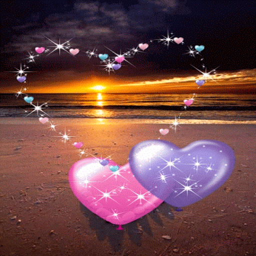 Romantic Hearts Live Wallpaper