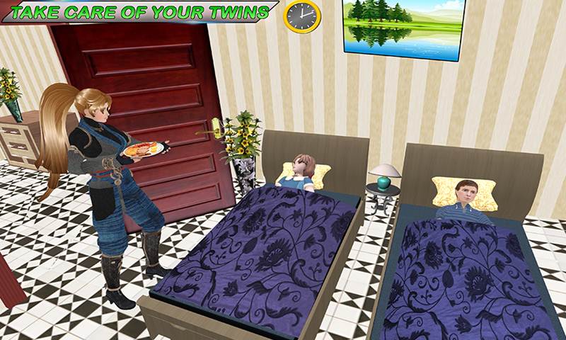 Virtual Twin Babysitter Life Simulator