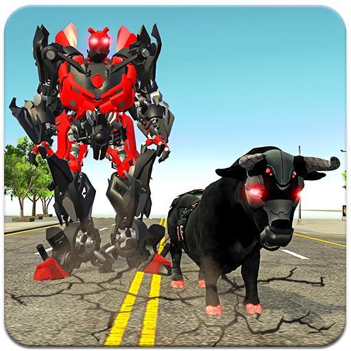 Angry Robot Bull Fighting : Transform Robot Games