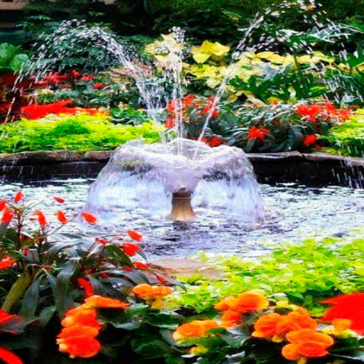 Flowers Park Fountain LWP