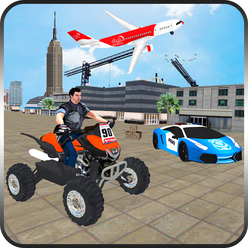 US Cargo Plane Transport Police Quad Bike Game