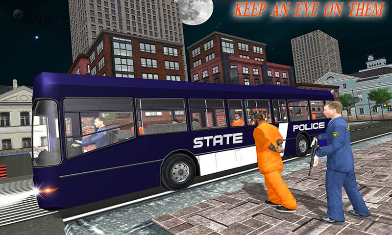 US Jail Police Bus Transport Driving