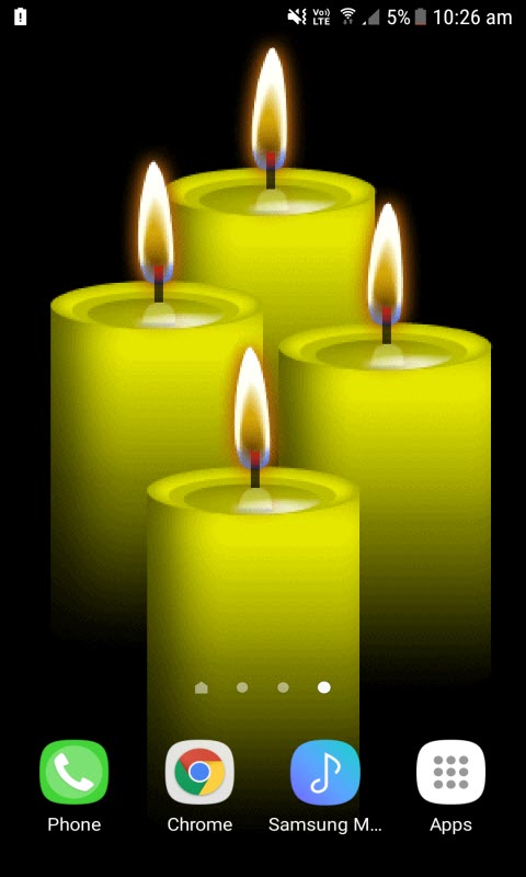 Yellow Candles Live Wallpaper