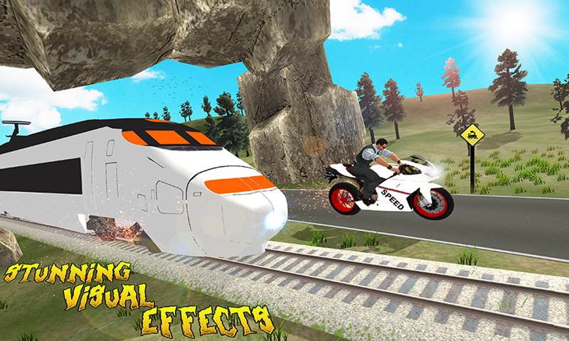 Train vs Super Nitro Bike Racing Challenge