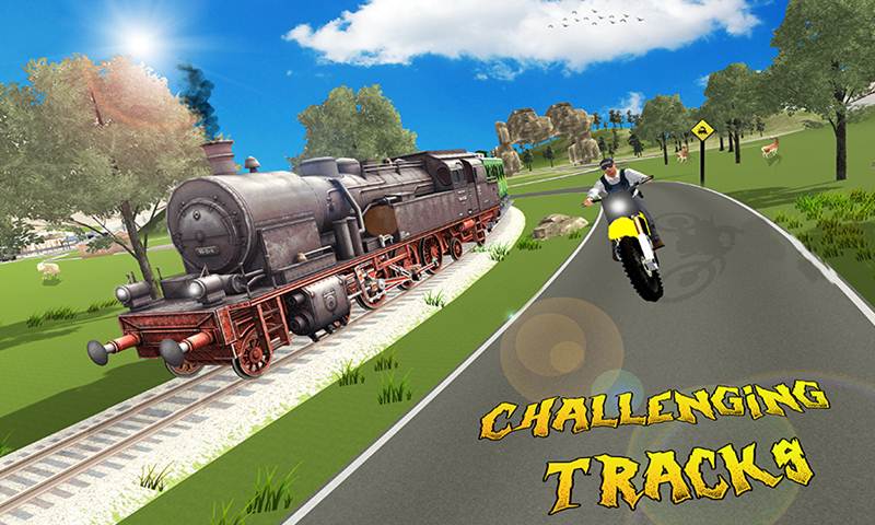 Train vs Super Nitro Bike Racing Challenge