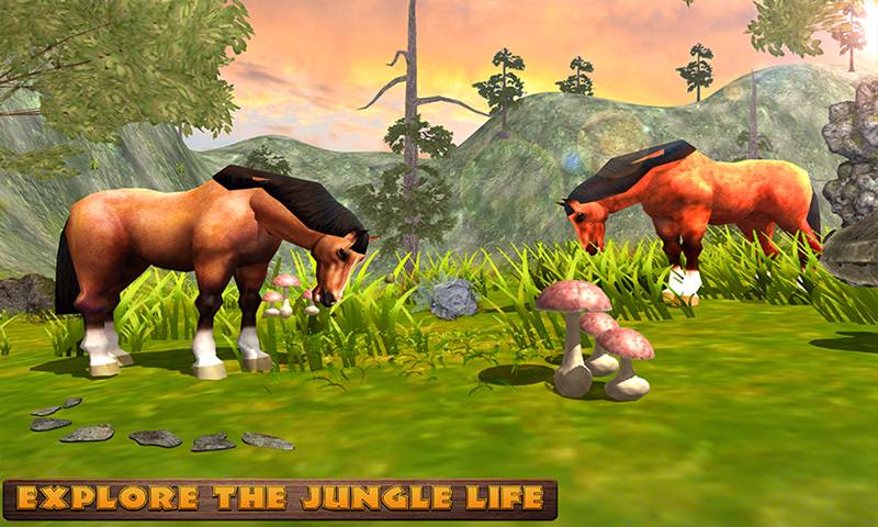 Virtual Horse Family Jungle Life Simulator
